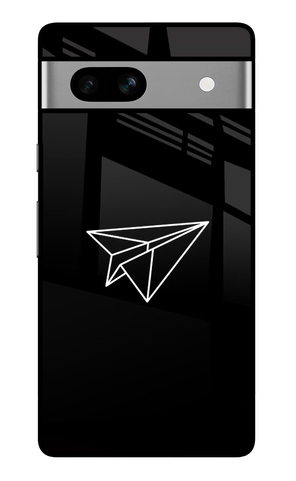 Paper Plane White Google Pixel 7A Glass Case Back Cover by Casekaro
