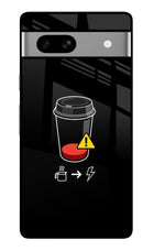 Coffee Google Pixel 7A Glass Case Back Cover by Casekaro
