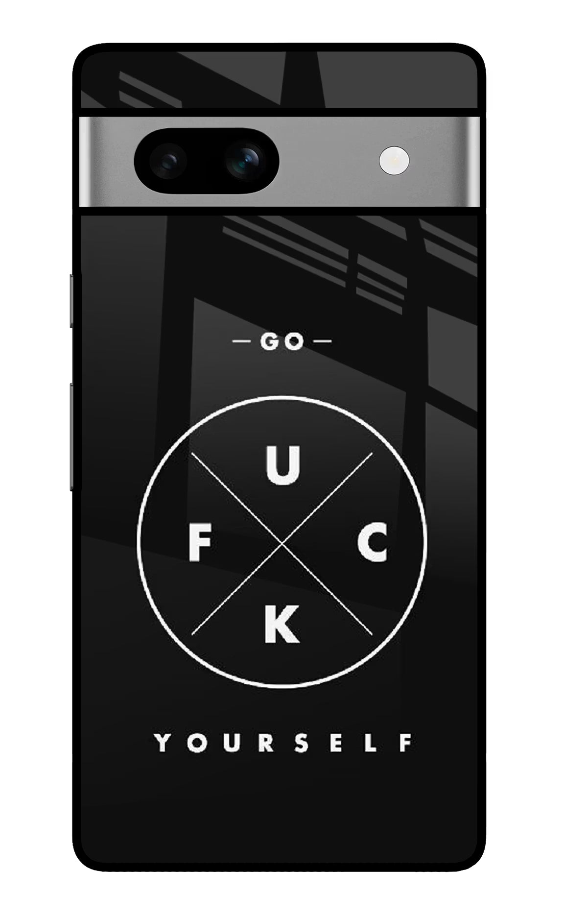 Go Fuck Yourself Google Pixel 7A Glass Case Back Cover by Casekaro