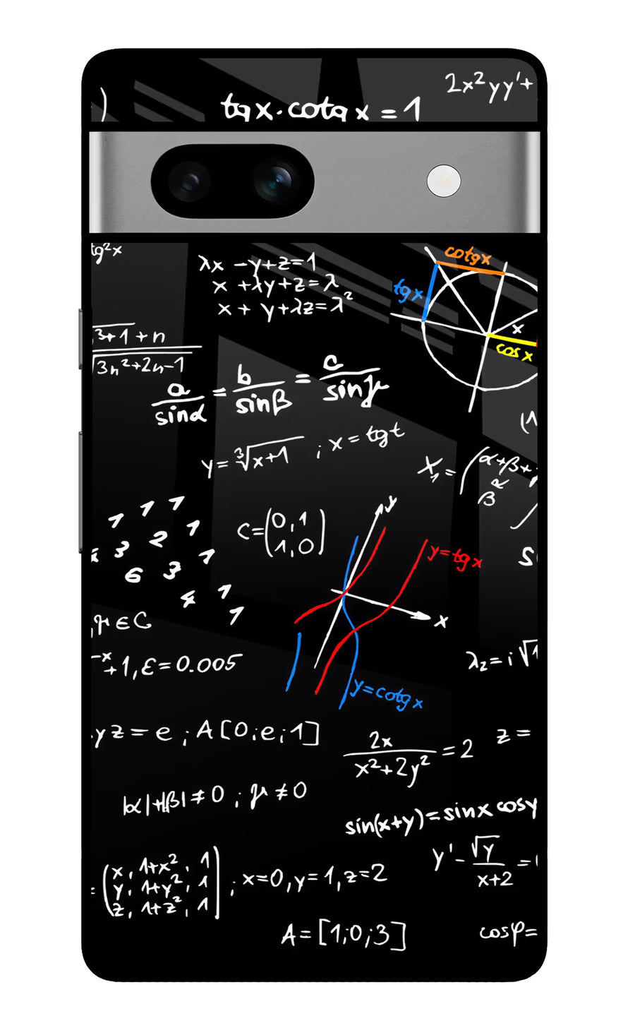 Mathematics Formula Google Pixel 7A Back Cover, Glass case