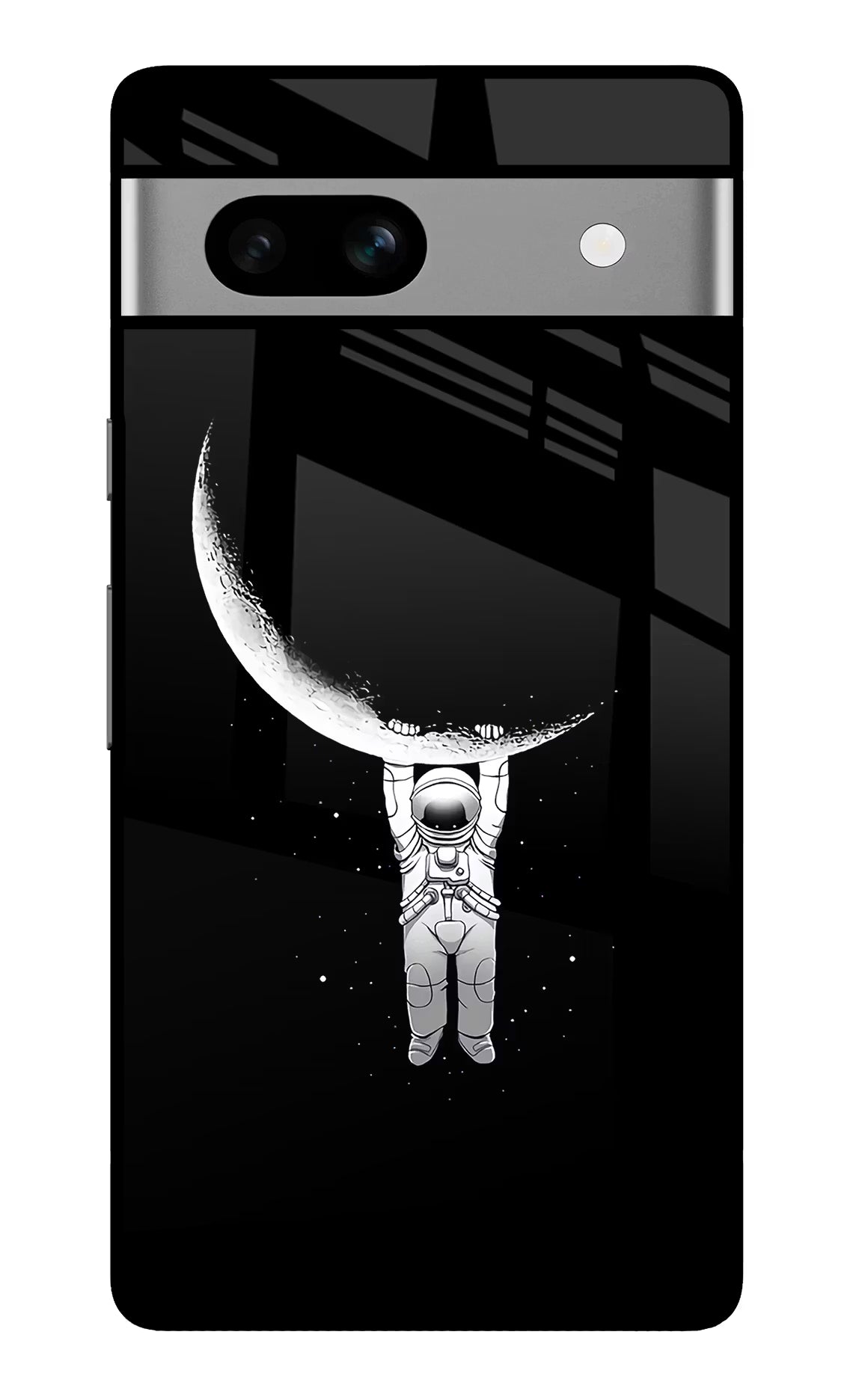 Moon Space Google Pixel 7A Glass Case Back Cover by Casekaro