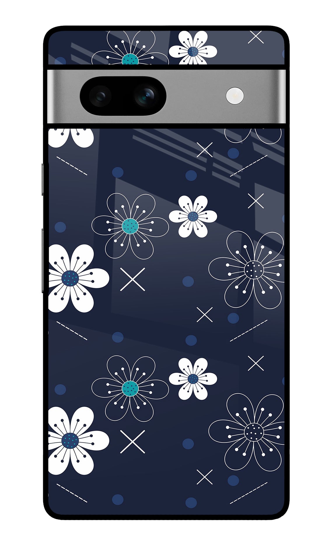 Flowers Google Pixel 7A Glass Case