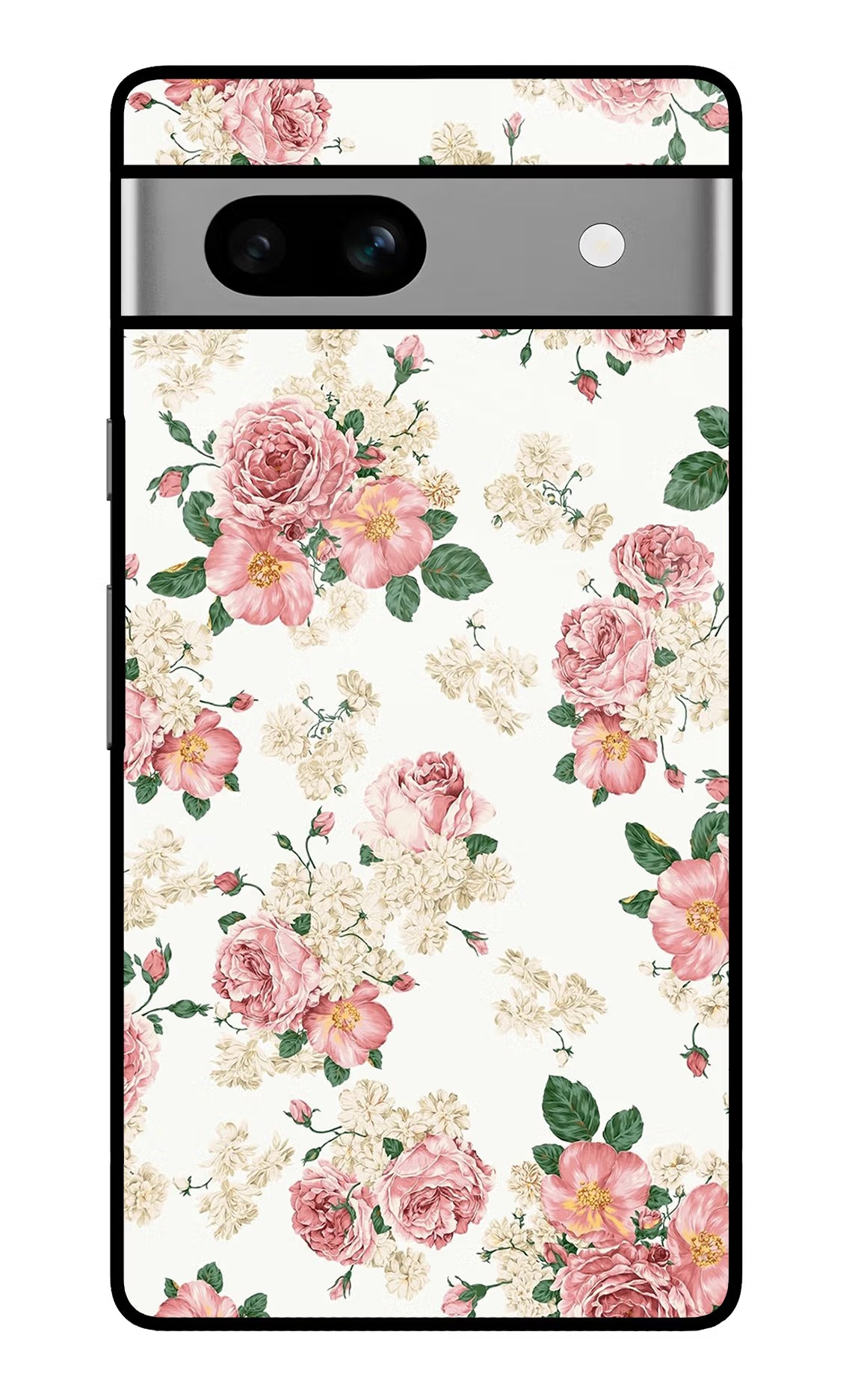 Flowers Google Pixel 7A Glass Case Back Cover by Casekaro