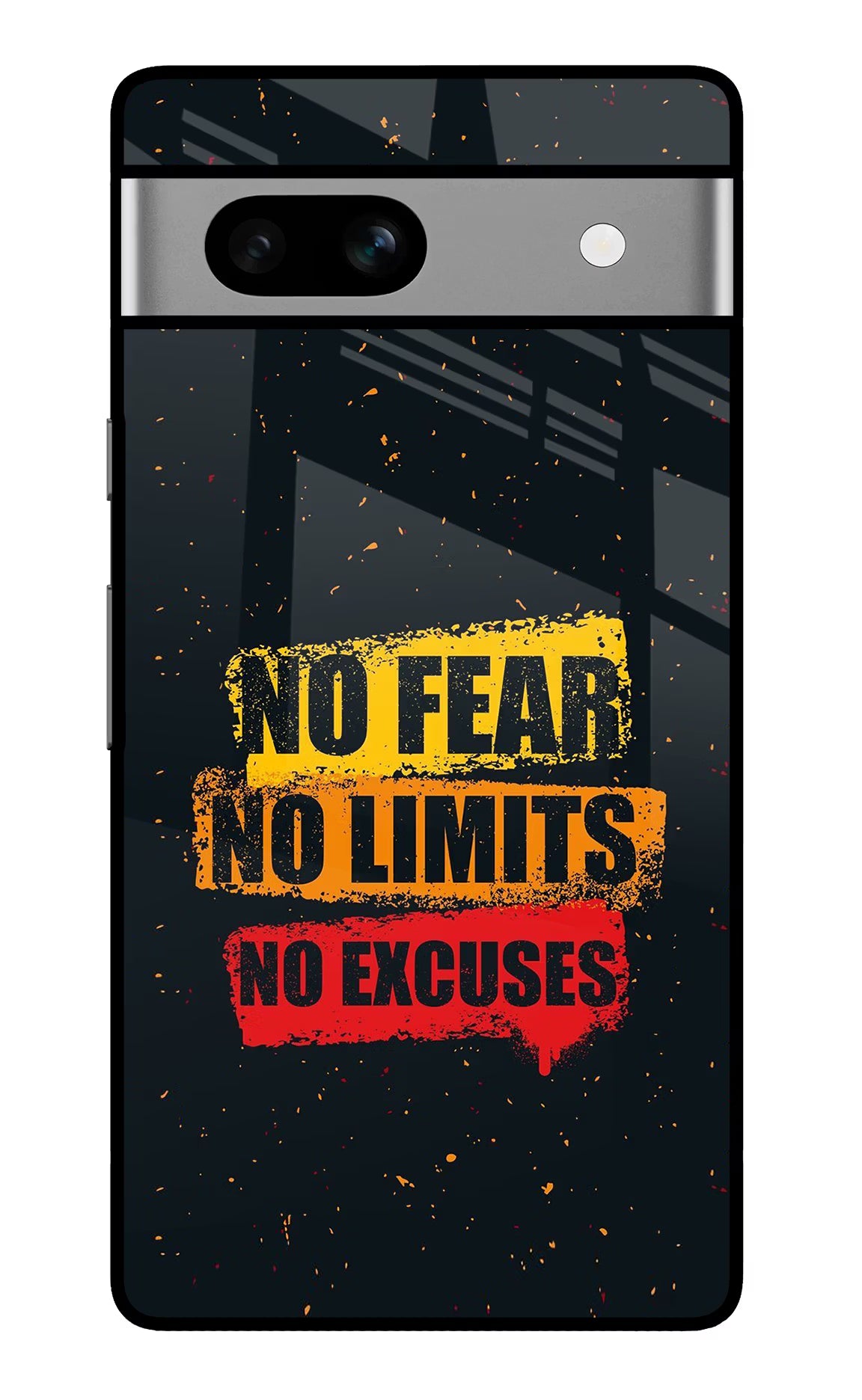 No Fear No Limits No Excuse Google Pixel 7A Glass Case Back Cover by Casekaro