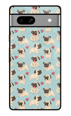 Pug Dog Google Pixel 7A Glass Case Back Cover by Casekaro