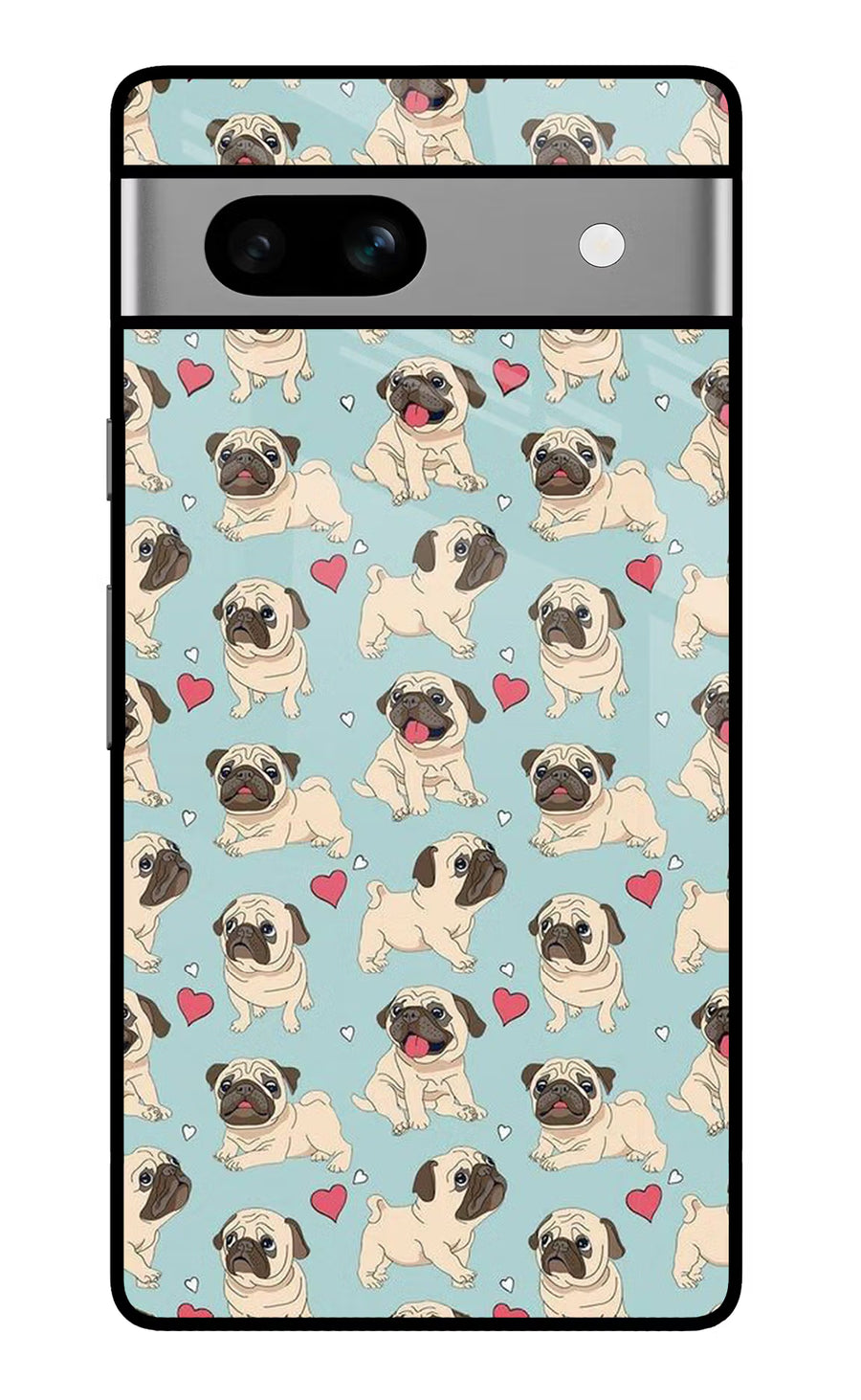 Pug Dog Google Pixel 7A Back Cover, Glass case