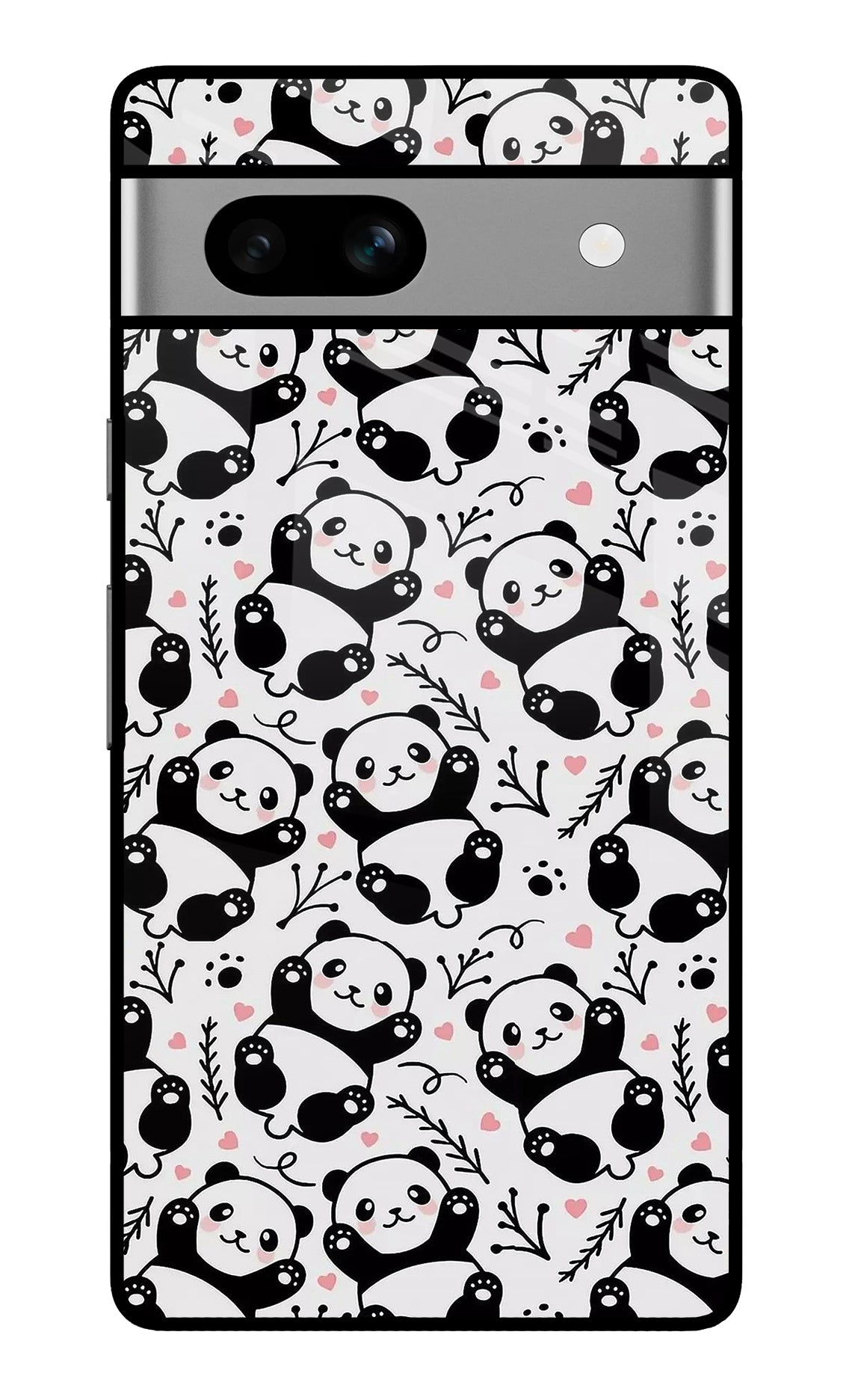 Cute Panda Google Pixel 7A Glass Case