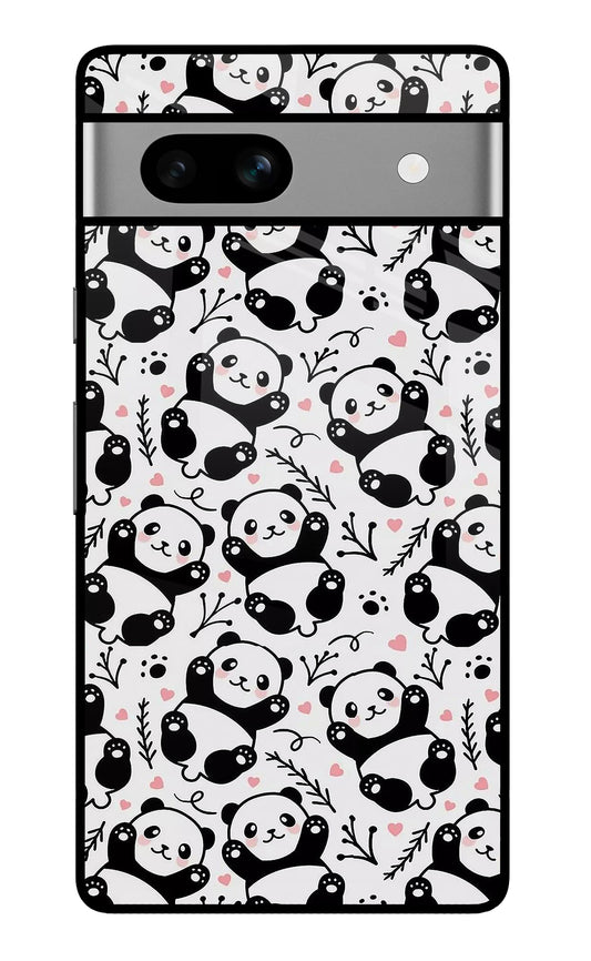 Cute Panda Google Pixel 7A Glass Case