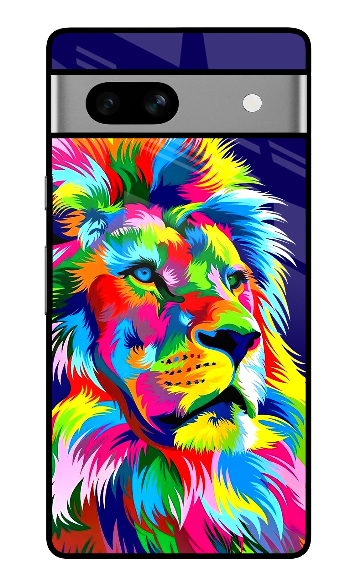 Vector Art Lion Google Pixel 7A Glass Case