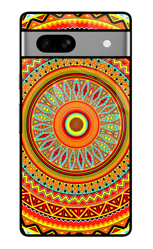 Mandala Pattern Google Pixel 7A Glass Case