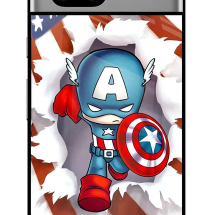 Captain America Google Pixel 7A Glass Case