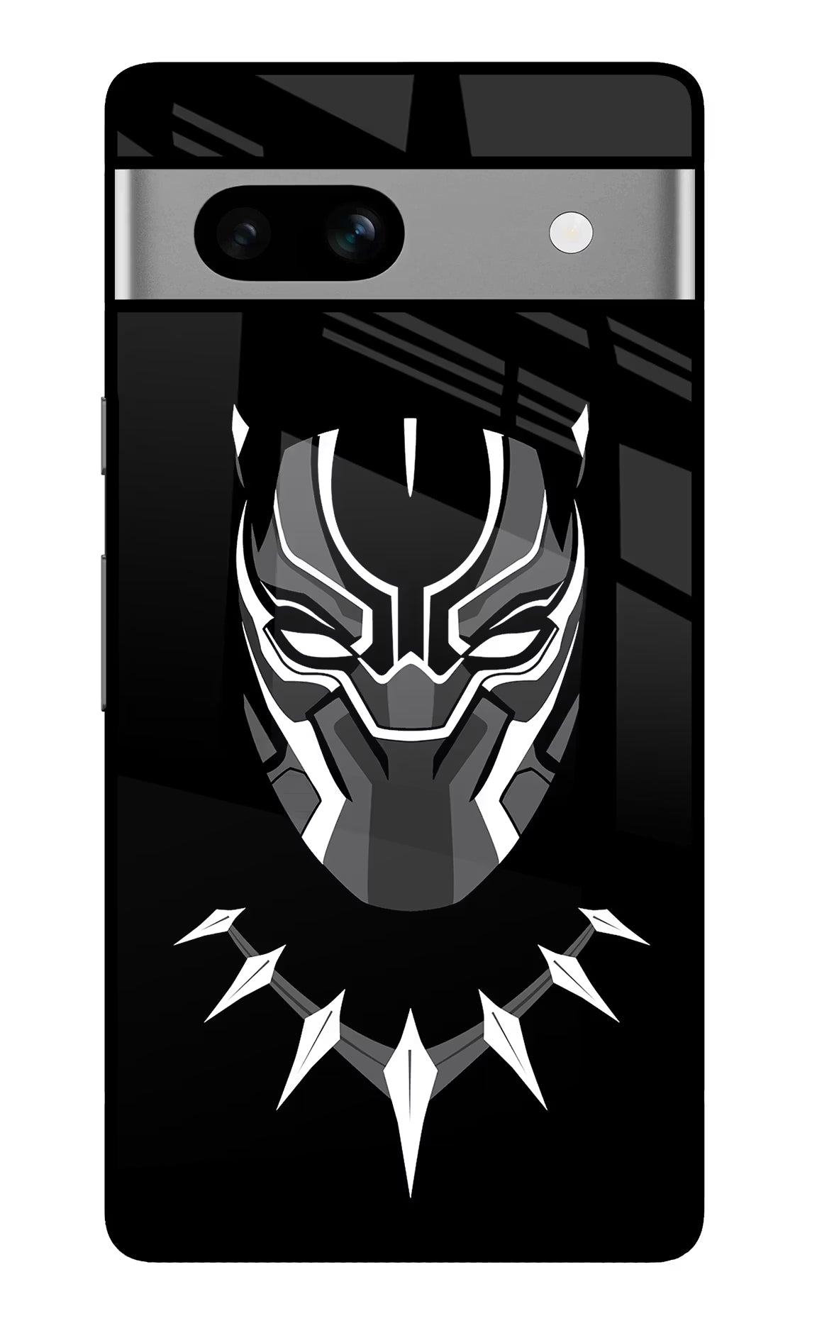 Black Panther Google Pixel 7A Glass Case Back Cover by Casekaro