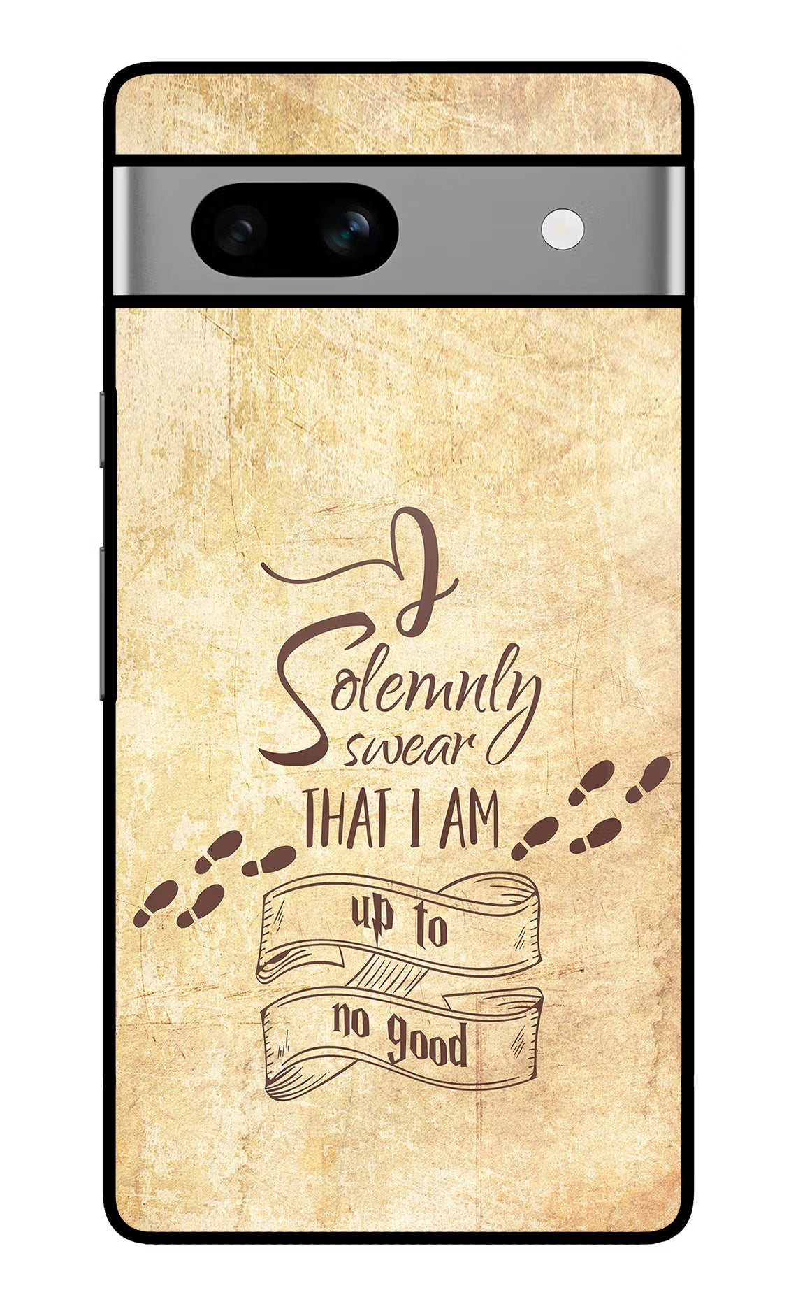 I Solemnly swear that i up to no good Google Pixel 7A Glass Case Back Cover by Casekaro