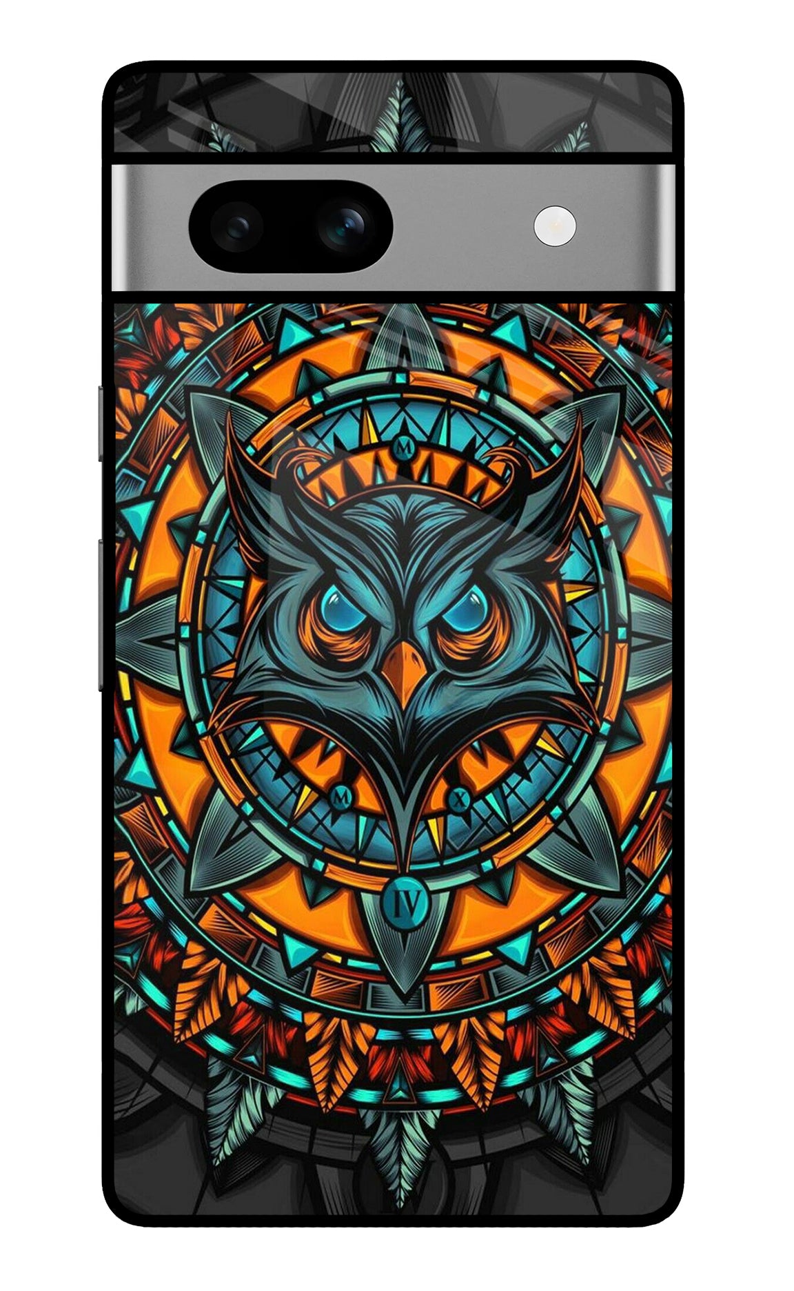 Angry Owl Art Google Pixel 7A Glass Case