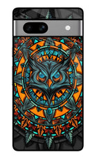 Angry Owl Art Google Pixel 7A Glass Case