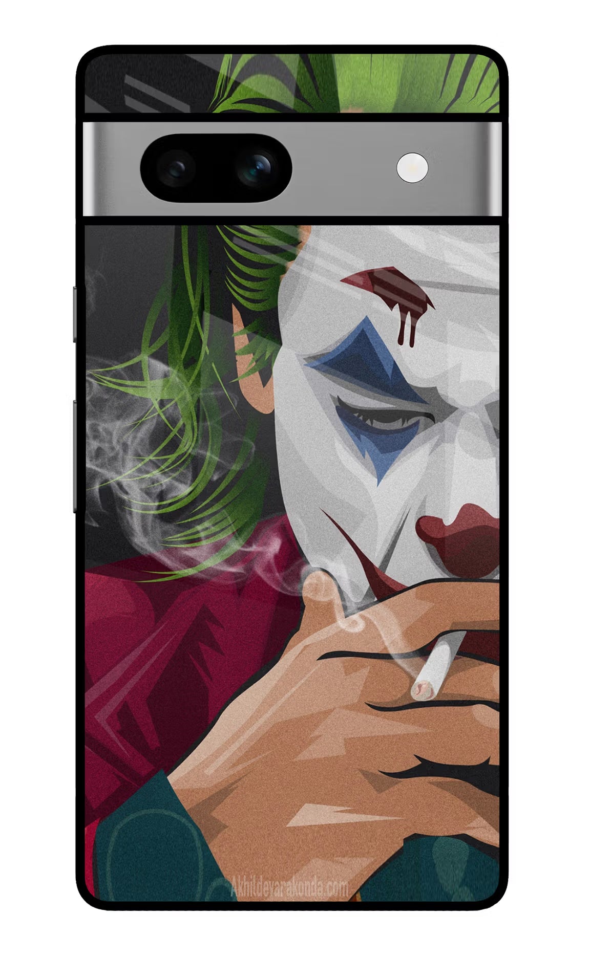 Joker Smoking Google Pixel 7A Glass Case Back Cover by Casekaro