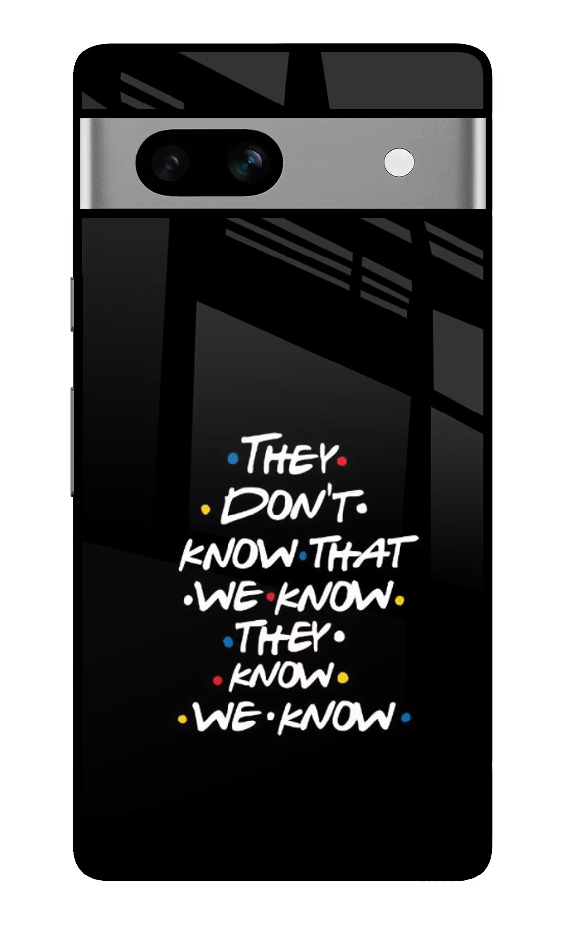 FRIENDS Dialogue Google Pixel 7A Glass Case Back Cover by Casekaro