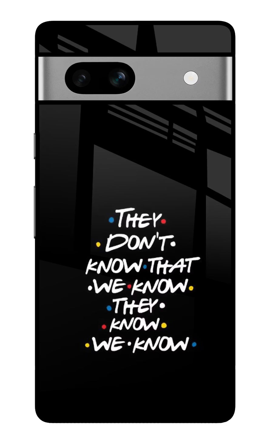 FRIENDS Dialogue Google Pixel 7A Back Cover, Glass case