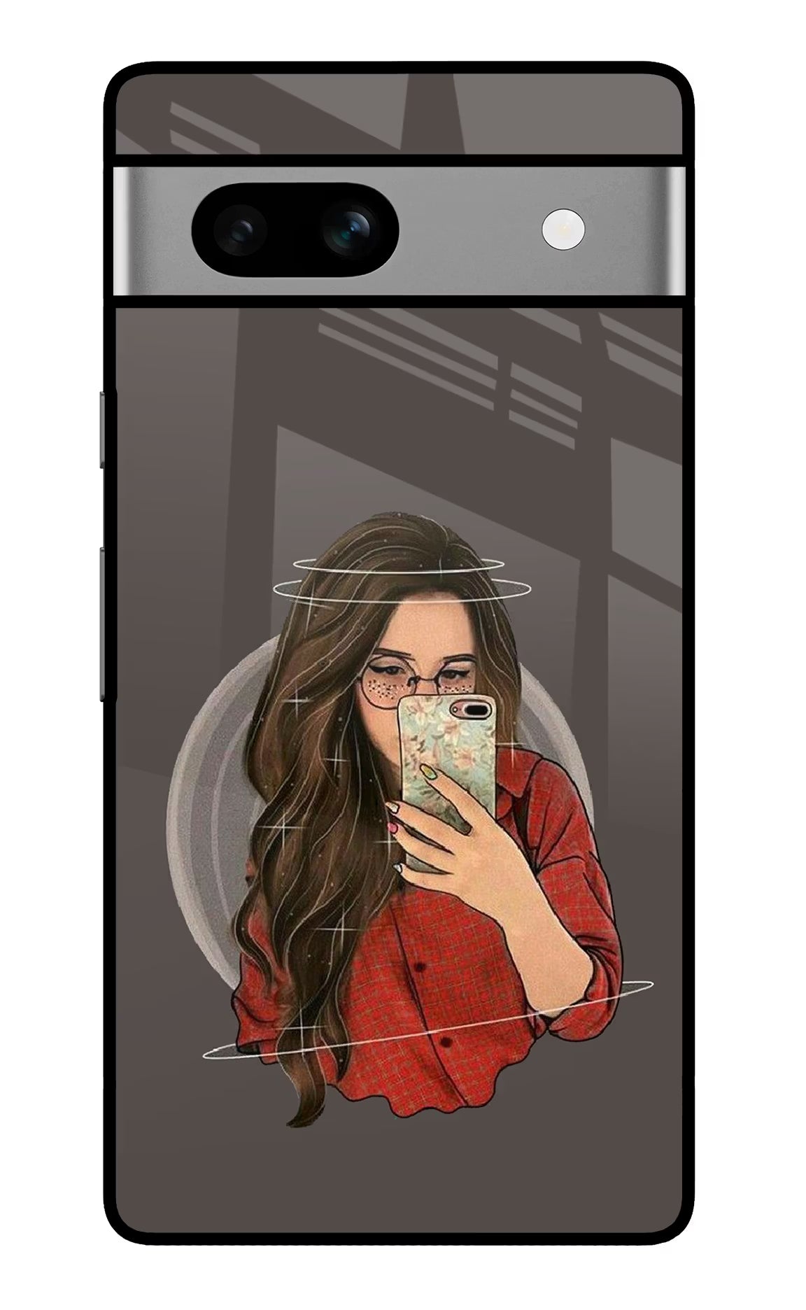 Selfie Queen Google Pixel 7A Glass Case Back Cover by Casekaro