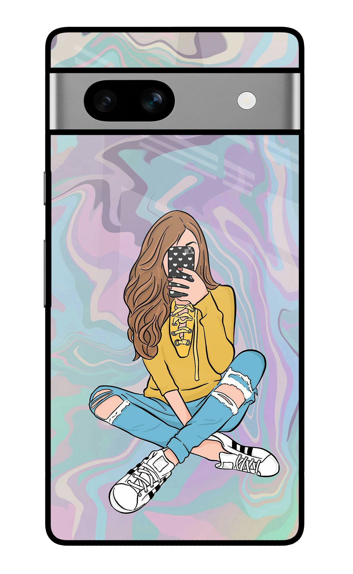 Selfie Girl Google Pixel 7A Back Cover