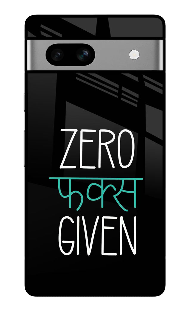 Zero Fucks Given Google Pixel 7A Glass Case