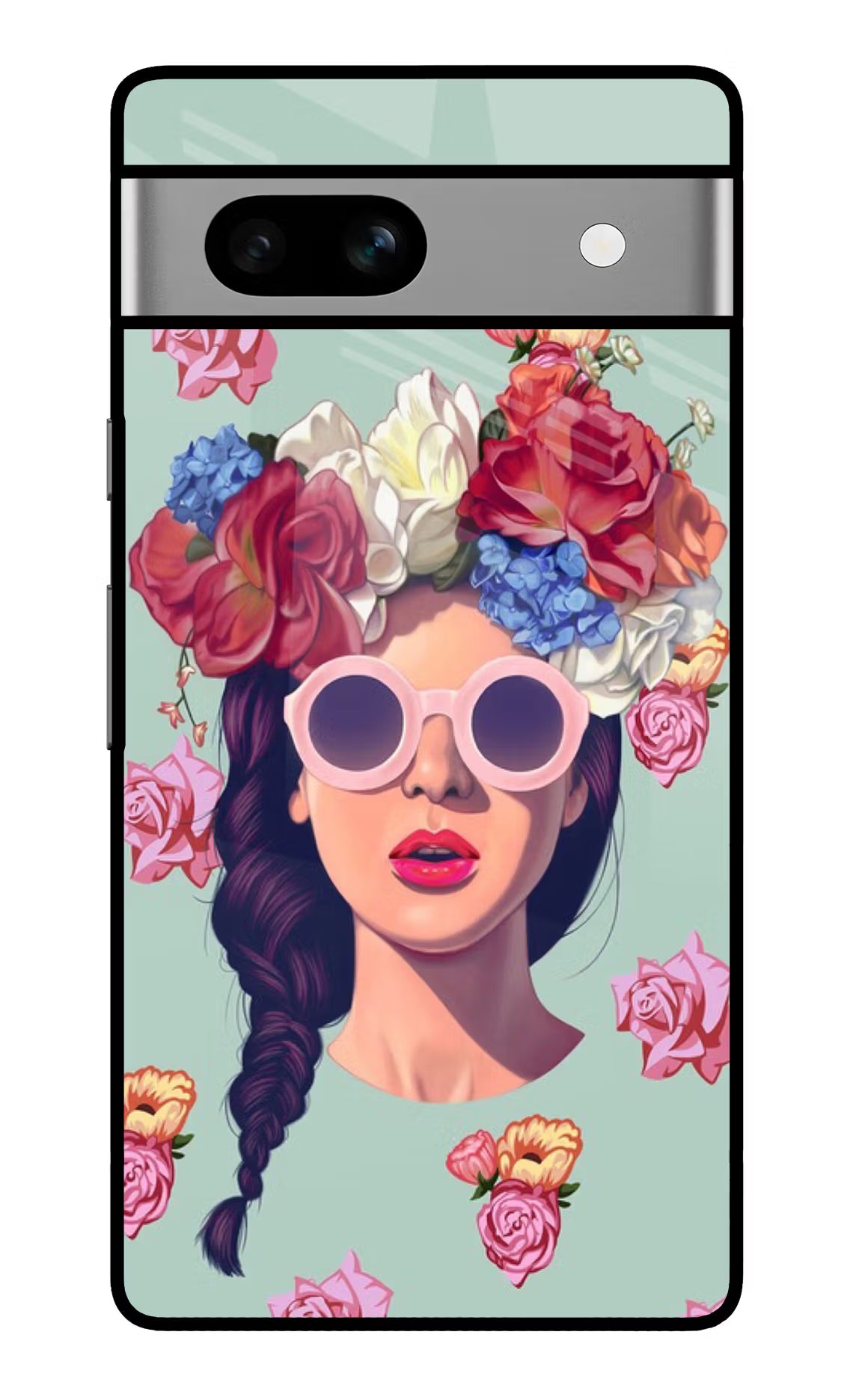 Pretty Girl Google Pixel 7A Glass Case Back Cover by Casekaro