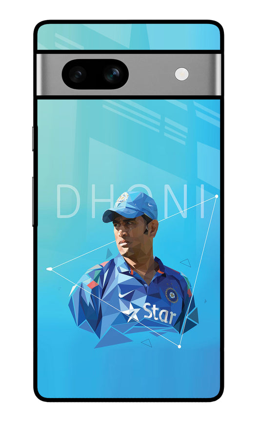 Dhoni Artwork Google Pixel 7A Glass Case