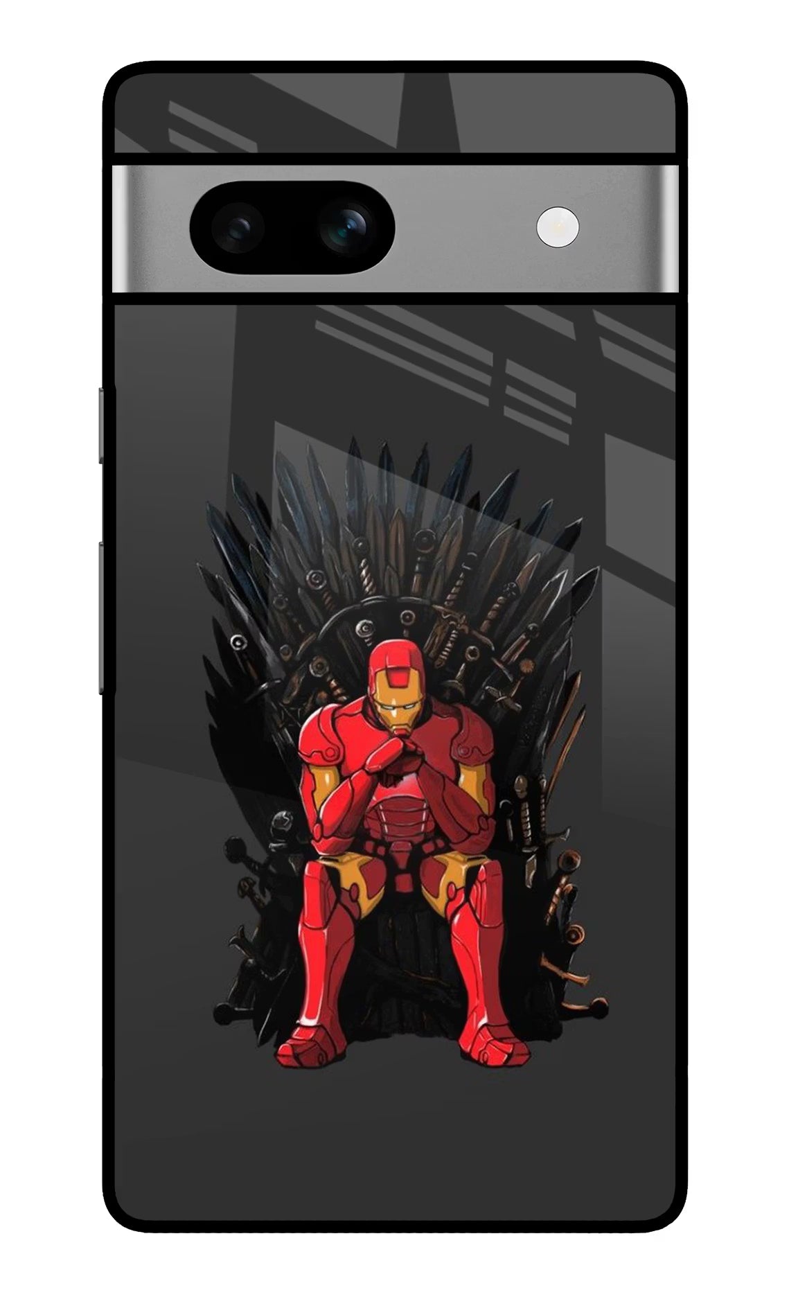 Ironman Throne Google Pixel 7A Glass Case Back Cover by Casekaro