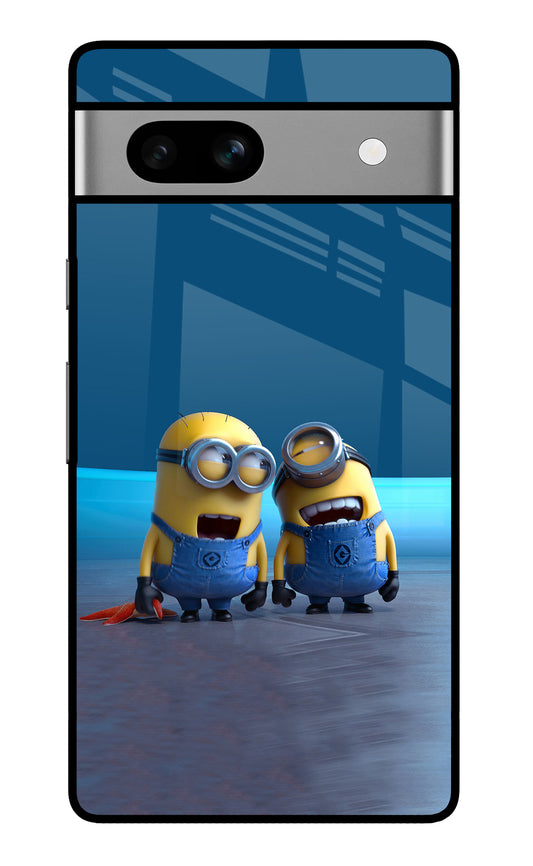 Minion Laughing Google Pixel 7A Glass Case