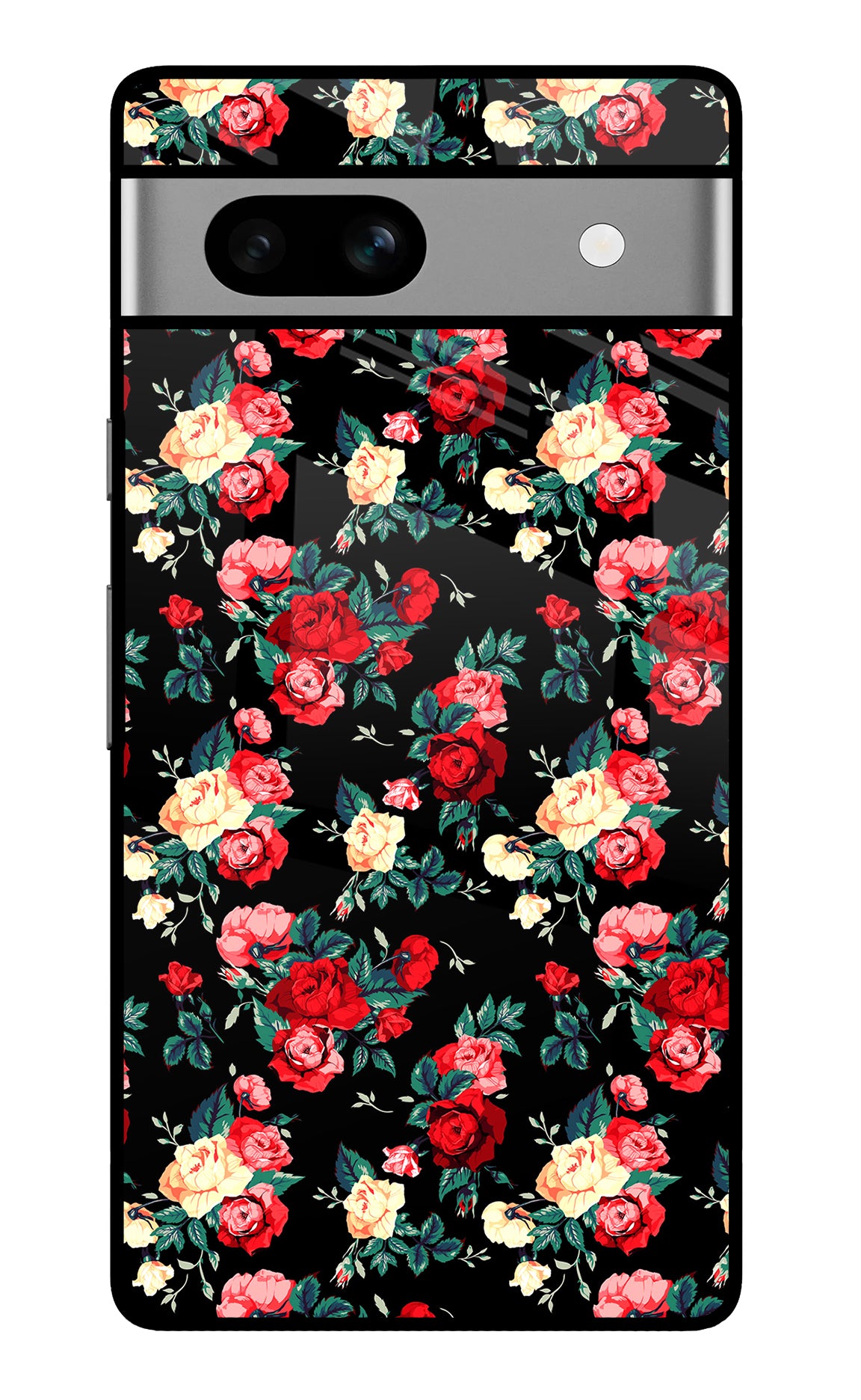 Rose Pattern Google Pixel 7A Back Cover