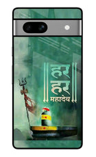 Har Har Mahadev Shivling Google Pixel 7A Glass Case