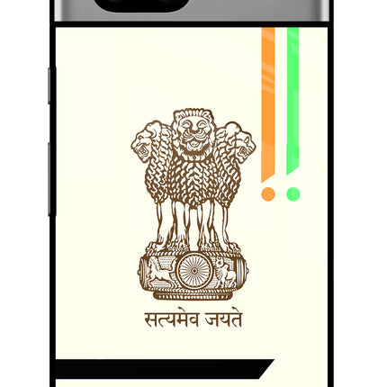 Satyamev Jayate Brown Logo Google Pixel 7A Glass Case