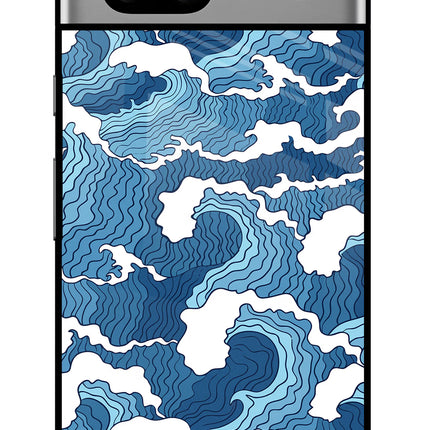 Blue Waves Google Pixel 7A Glass Case