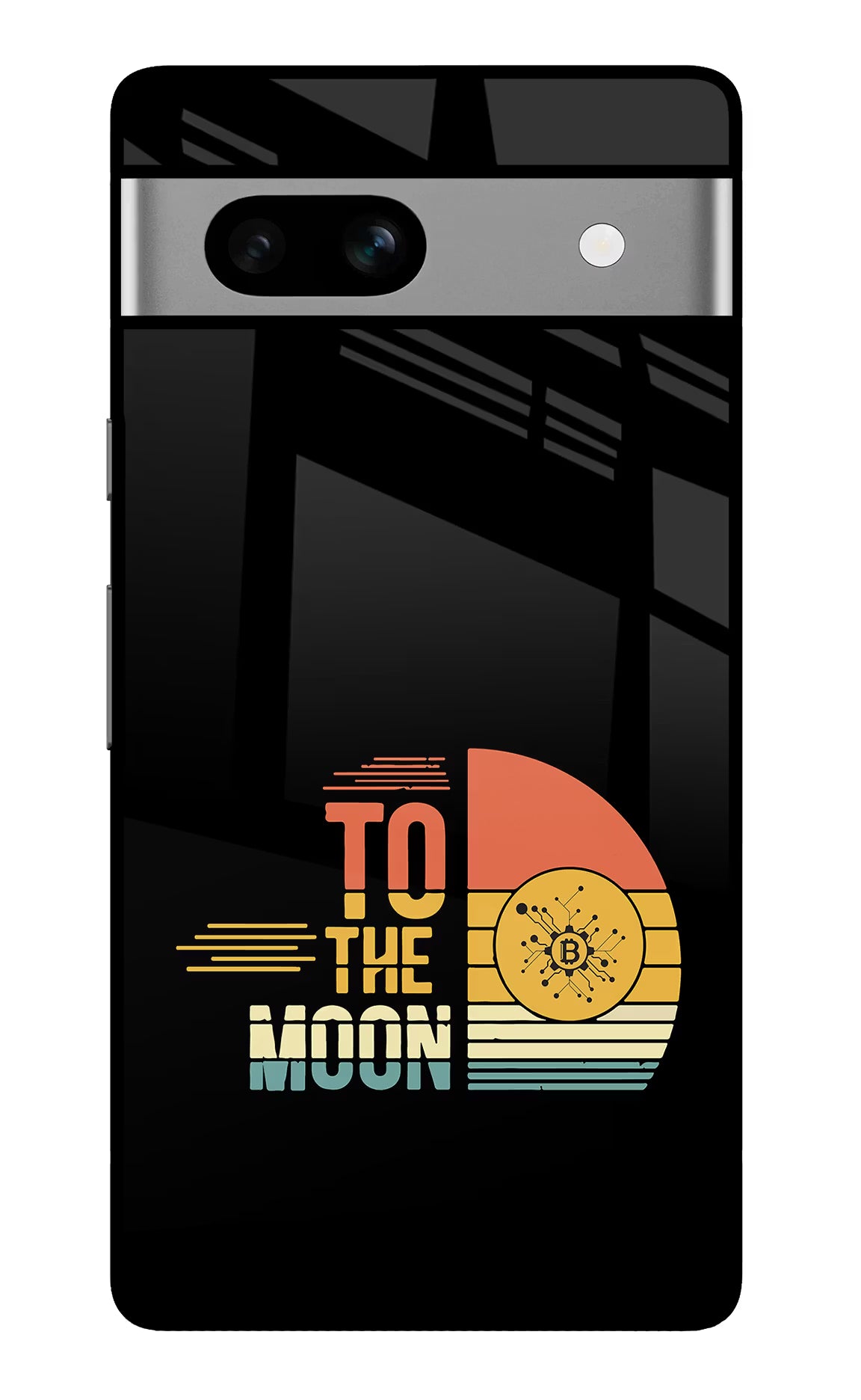 To the Moon Google Pixel 7A Glass Case Back Cover by Casekaro