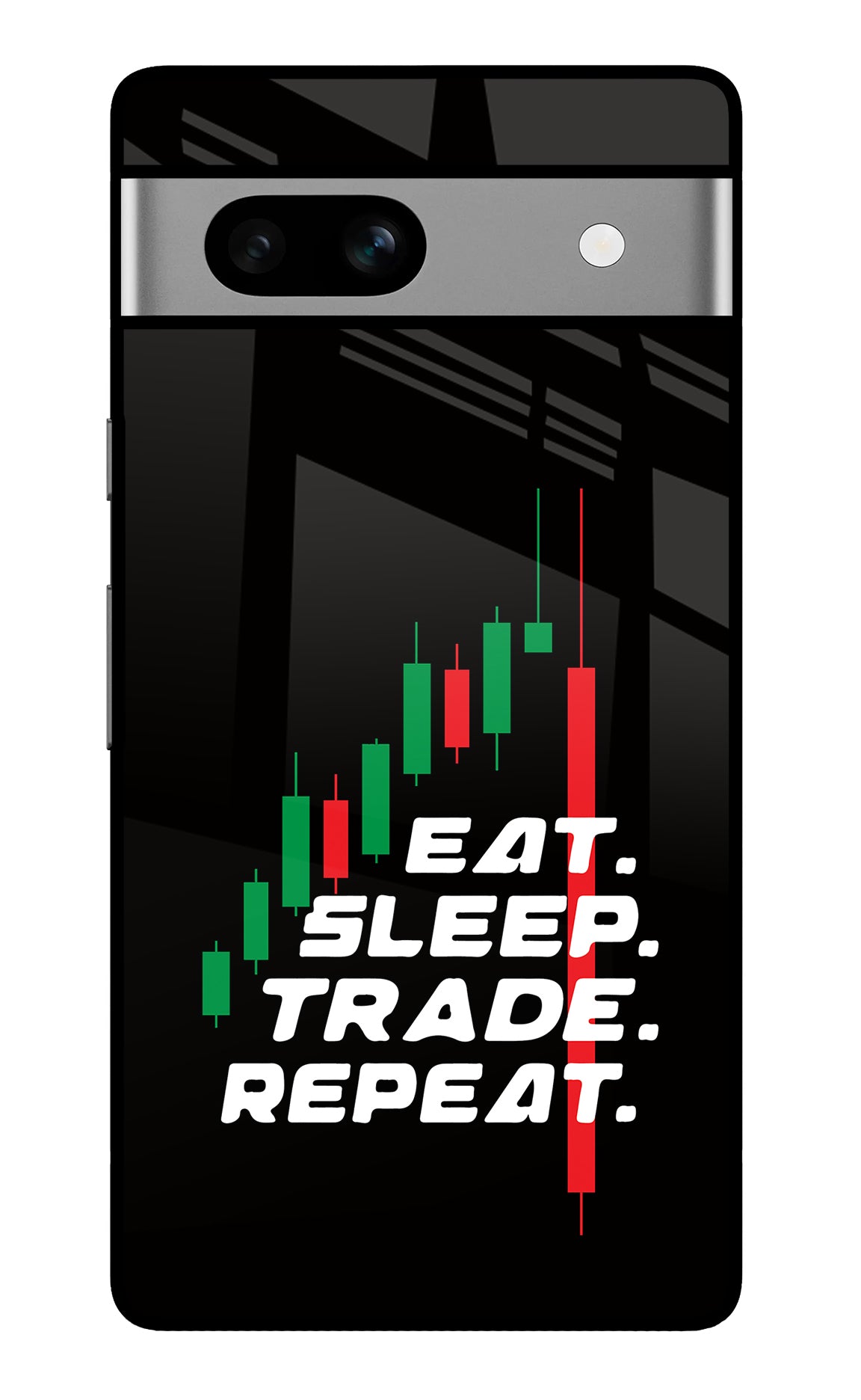 Eat Sleep Trade Repeat Google Pixel 7A Back Cover