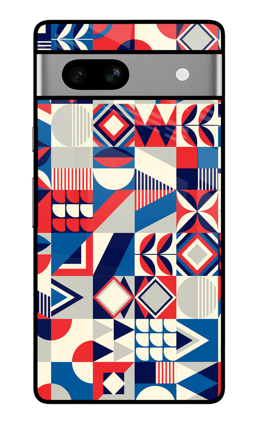 Colorful Pattern Google Pixel 7A Glass Case