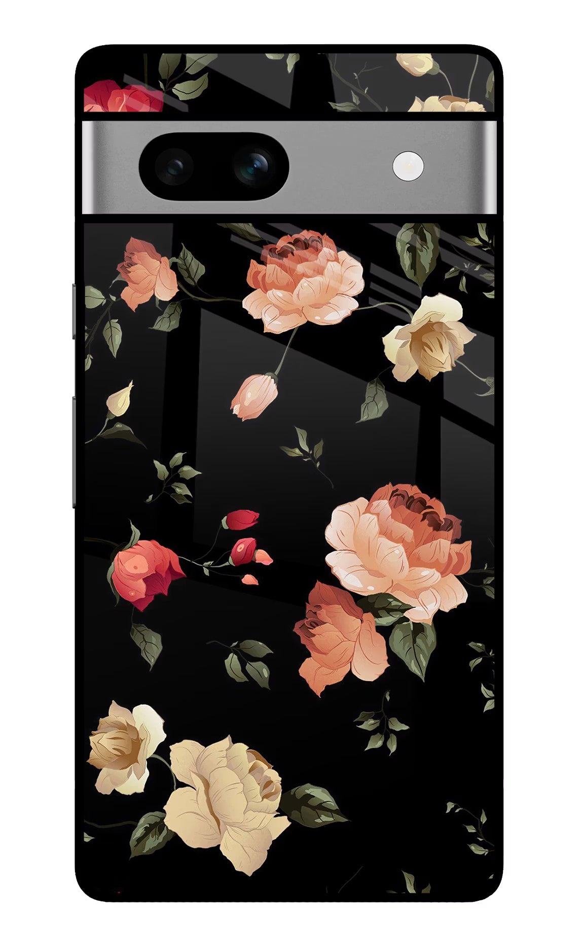 Flowers Google Pixel 7A Glass Case Back Cover by Casekaro