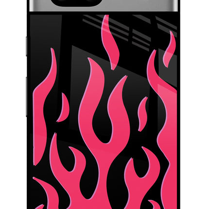 Fire Flames Google Pixel 7A Glass Case Back Cover by Casekaro
