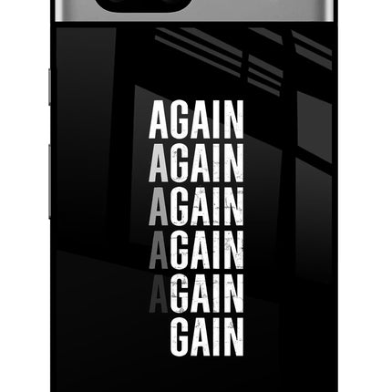 Again Again Gain Google Pixel 7A Glass Case Back Cover by Casekaro