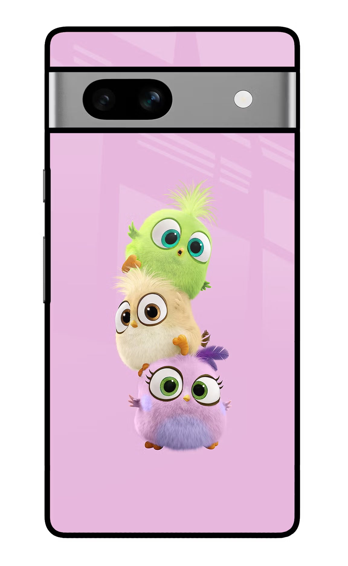Cute Little Birds Google Pixel 7A Glass Case Back Cover by Casekaro