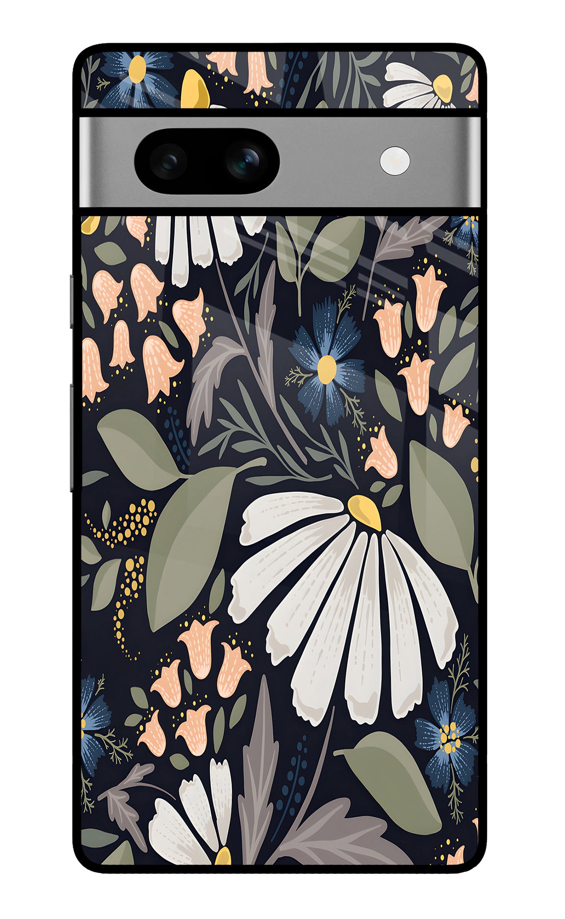 Flowers Art Google Pixel 7A Glass Case