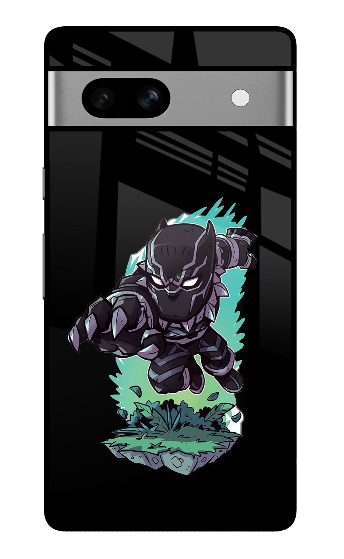 Black Panther Google Pixel 7A Glass Case Back Cover by Casekaro