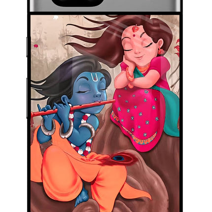 Radhe Krishna Google Pixel 7A Glass Case