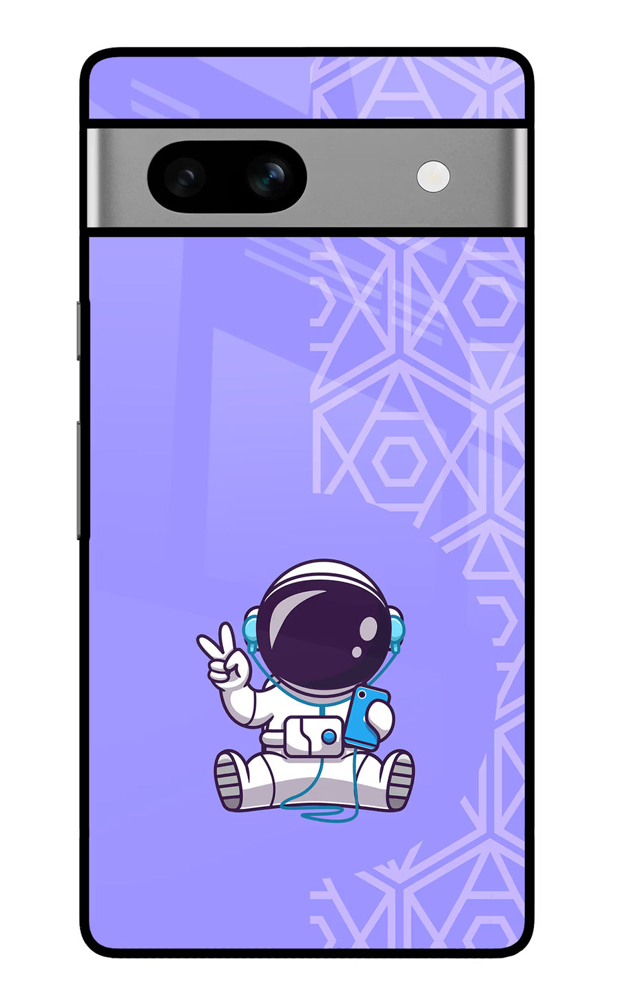 Cute Astronaut Chilling Google Pixel 7A Back Cover, Glass case