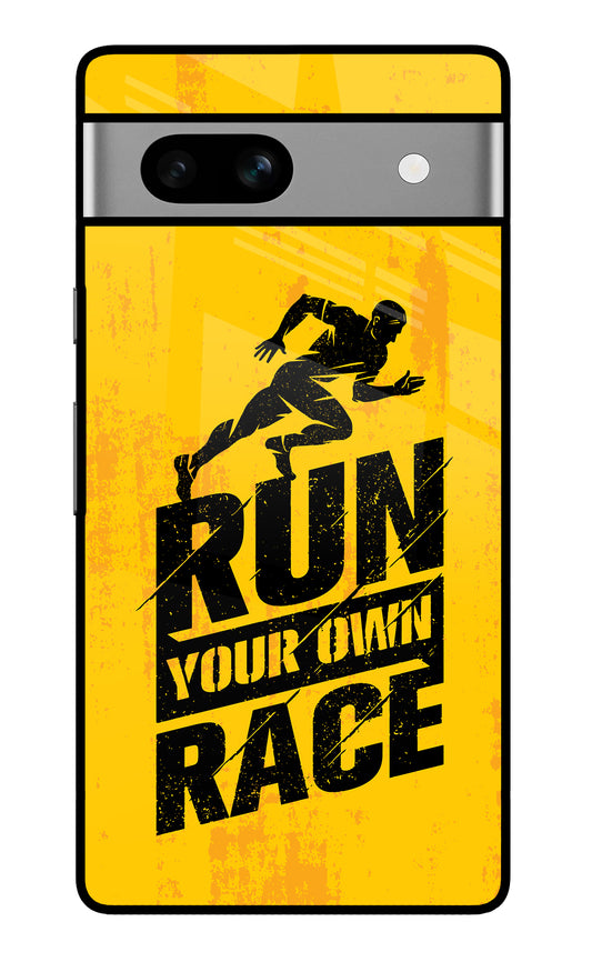 Run Your Own Race Google Pixel 7A Glass Case