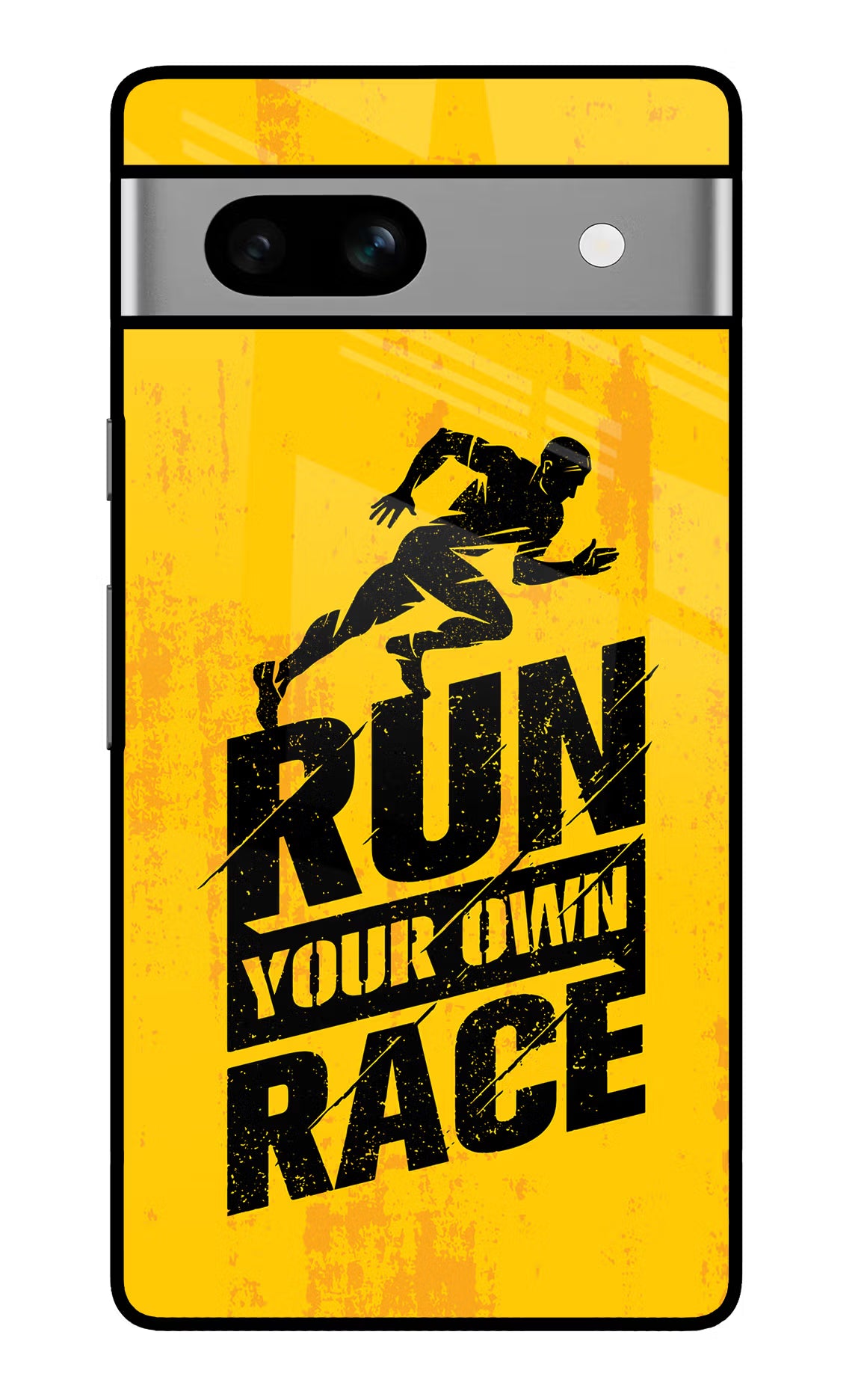 Run Your Own Race Google Pixel 7A Glass Case Back Cover by Casekaro
