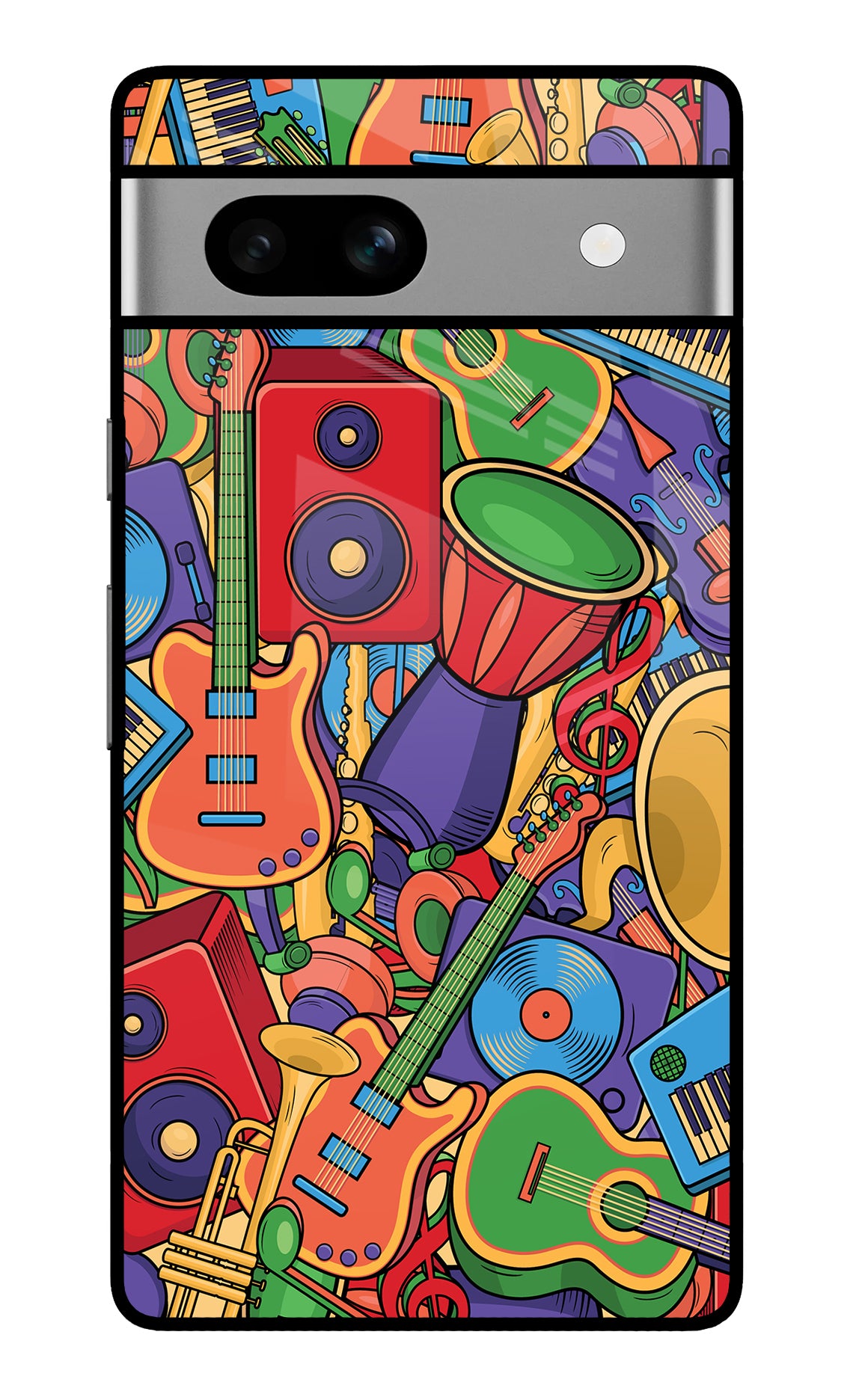 Music Instrument Doodle Google Pixel 7A Back Cover