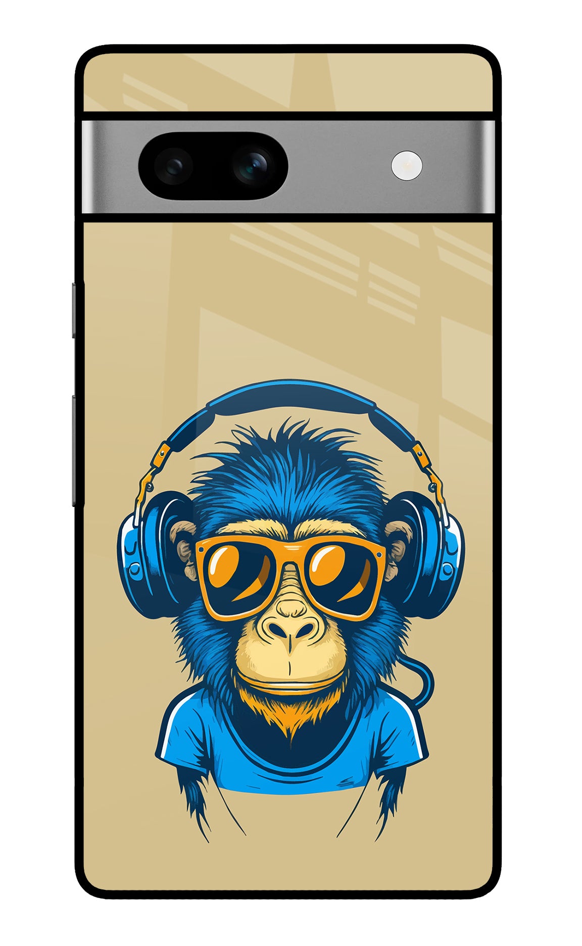 Monkey Headphone Google Pixel 7A Glass Case