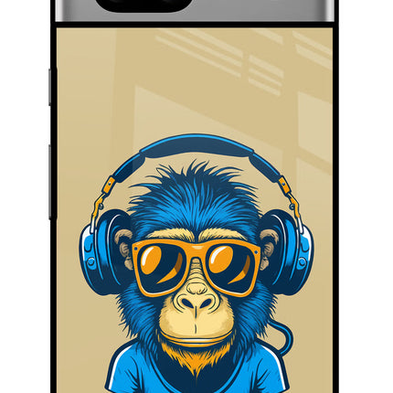Monkey Headphone Google Pixel 7A Glass Case