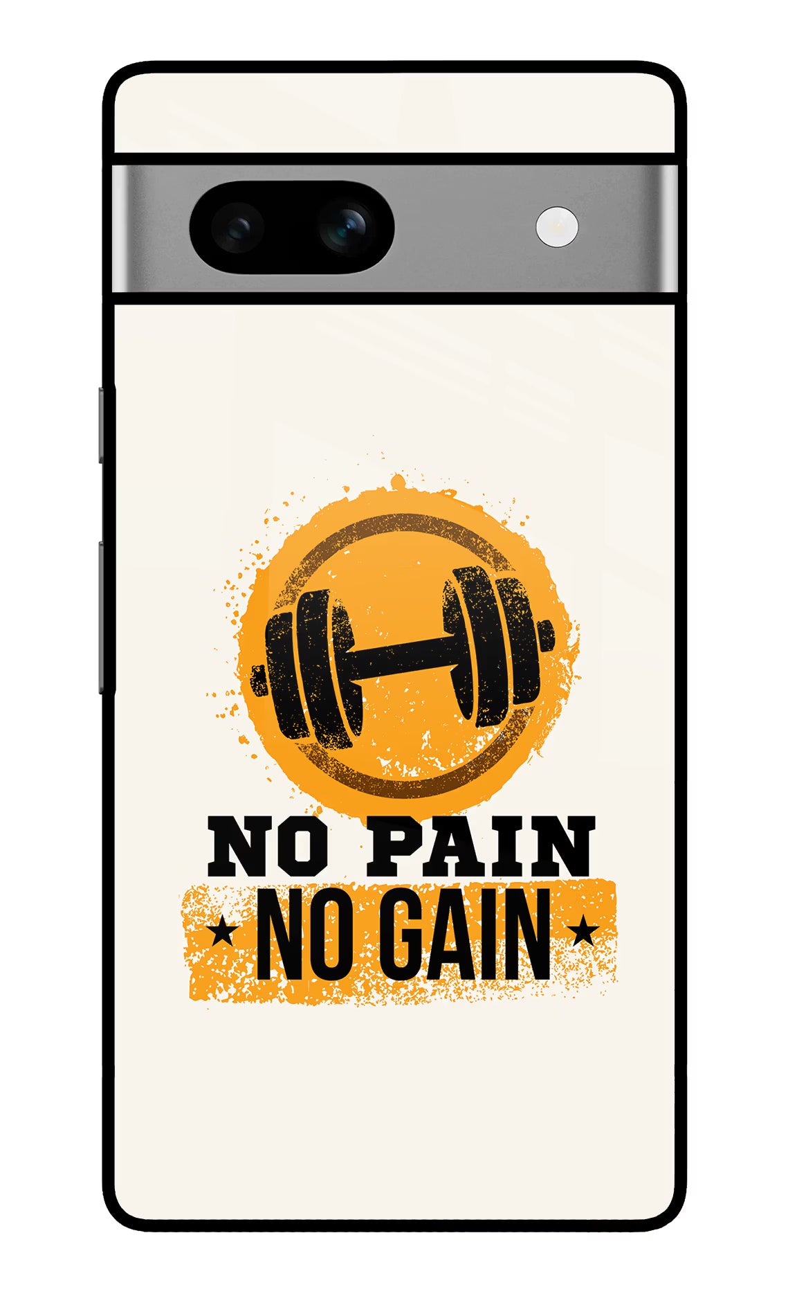 No Pain No Gain Google Pixel 7A Glass Case Back Cover by Casekaro
